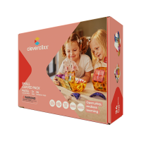 Cleverclixx – Magnetická stavebnice Small Curved Pack Pastel – 34 ks