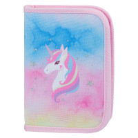 Školní penál jednopatrový BAAGL Rainbow Unicorn