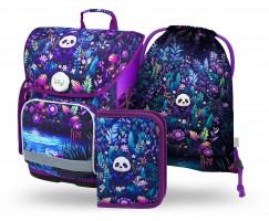 Aktovka Baagl Ergo Jungle Panda - 3dílný set