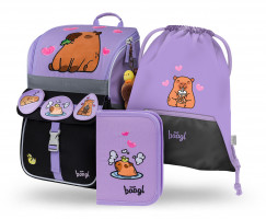Aktovka Baagl Zippy Kapybara - 3dílný set