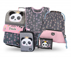 Aktovka Baagl Zippy Panda - 5dílný set