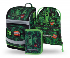 Aktovka Baagl Zippy plus Minecraft Boom - 3dílný set
