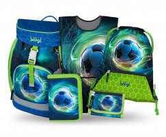 Školní batoh Baagl Airy Fotbal Míč - 5dílný set