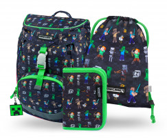 Školní batoh Baagl Airy Minecraft - 3dílný set