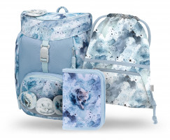 Školní batoh Baagl Airy Polar - 3dílný set