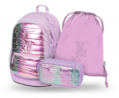Školní batoh Baagl Core Lavender - 3dílný set