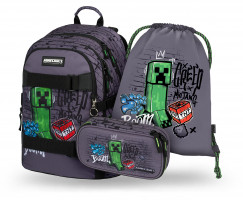 Školní batoh Baagl Skate Minecraft TNT - 3dílný set