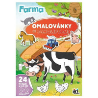 Omalovánky A4 se samolepkami Farma