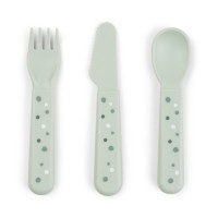 Done by deer - příborový set Foodie Happy dots, zelený