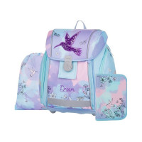 Šolska torba Oxybag PREMIUM LIGHT Kolibri 25, 3-delni komplet