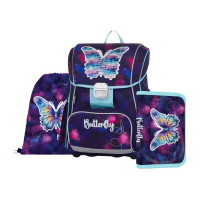 Šolska torba Oxybag PREMIUM Metulj 25, 3-delni komplet