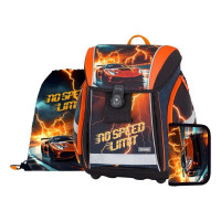 Šolska torba Oxybag PREMIUM LIGHT Avto Speed, 3-delni komplet