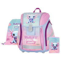 Šolska torba Oxybag PREMIUM LIGHT Axolotl, 3-delni komplet