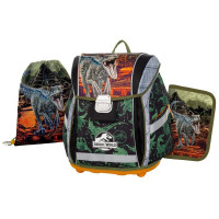 Šolska torba Oxybag PREMIUM LIGHT Jurassic World 23, 3-delni komplet