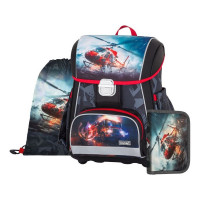 Šolska torba Oxybag PREMIUM Gasilci, 3-delni komplet