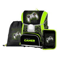 Šolska torba Oxybag PREMIUM Gamer, 3-delni komplet