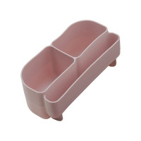 Silikonový bento organizér do středního boxu - růžový
