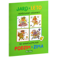 Jaro, léto, podzim, zima - kniha samolepek a hádanek