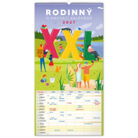 Nástěnný kalendář Rodinný plánovací XXL 2027, 33 x 64 cm