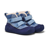 Dětské barefoot boty Affenzahn Prewalker Mid Boot Vegan Snuggy Elephant