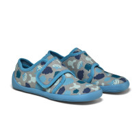 Dětské barefoot přezůvky Affenzahn Slipper Cotton Movy Shark