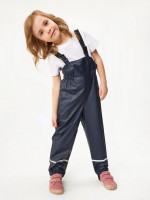 Regenhose mit Fleece für Kinder, Dunkel Blau Schwarz