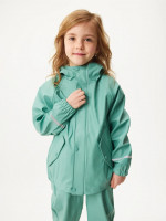 Ungefütterte Regenjacke für Kinder, Grün