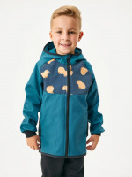 Softshell-Jacke mit Fleece für Kinder Basic, Kobalt, Wasserschweine