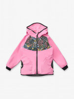 Softshell-Jacke mit Fleece für Kinder Basic, Rosa, Garten