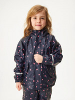 Regenjacke mit Fleece für Kinder, Blumen