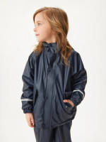 Regenjacke mit Fleece für Kinder, Dunkel Blau Schwarz