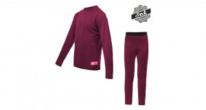 SENSOR MERINO ACTIVE SET dětský triko dl.rukáv + spodky lilla