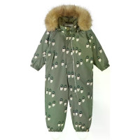 Dětský zimní overal s membránou Reima Lappi - greyish green, vel. 80