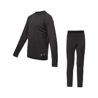 SENSOR MERINO ACTIVE SET dětský triko dl.rukáv + spodky černá