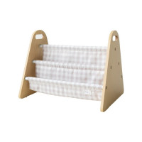 3 SPROUTS Oboustranný stojan na knížky Gingham Beige