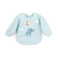 Done by Deer – Ärmellätzchen mit Auffangtasche Playground, Blau