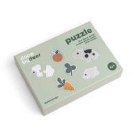 Done by Deer – erstes Tiny Farm-Puzzle, Farbmischung – 6 × 2 Teile