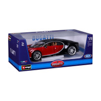 Bugatti Chiron, červeno-černá, 1:18