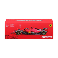 Ferrari SF-23 (2023) v dekorativním boxu, #55 Carlos Sainz, 1:24