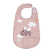 Done by Deer - bryndáček na suchý zip Happy clouds, růžový