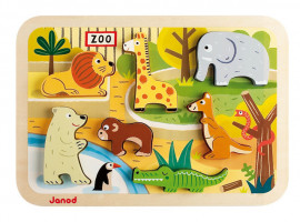 Chunky Puzzle Zoo - 7 pezzi - legno