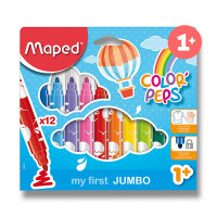 Detské fixky Maped Color´Peps Jumbo - 12 farieb
