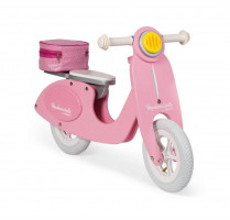 Mademoiselle Bicicletta Scooter Rosa - legno