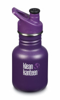 Detská nerezová fľaša Klean Kanteen Kid Classic w/Kid Sport Cap 3.0 - grape jelly matte 355 ml