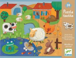 Puzzle hmatové - Farma 20 ks - Sleva poškozený obal