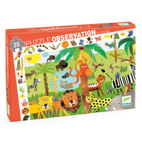 Un puzzle e un gioco di osservazione - giungla - 35 pezzi