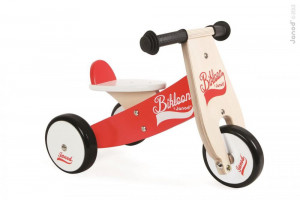 Little Bikloon Triciclo Rosso e Bianco - legno