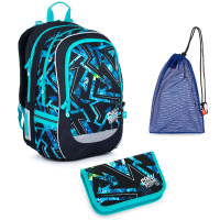 Set da scuola Topgal CODA 21020 B zaino + astuccio + sacca per pantofole