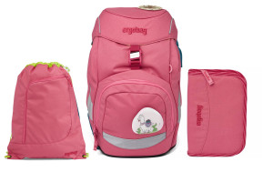 Šolski komplet Ergobag prime - Eco pink - nahrbtnik + peresnica + športna vreča