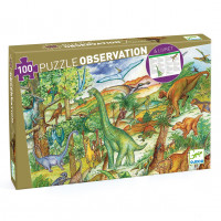 Vyhledávací puzzle s plakátem - Dinosauři - 100 ks